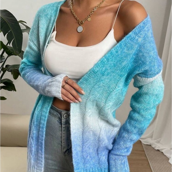 New ombre open front cardigan sweater - Picture 4 of 6
